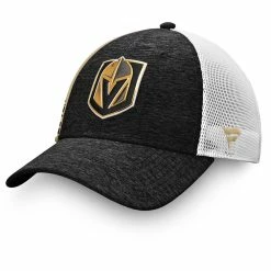 VEGAS GOLDEN KNIGHTS FANATICS MEN'S AUTHENTIC PRO LOCKER ROOM STRUCTURED ADJUSTABLE MESH HAT