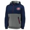 MONTREAL CANADIENS FANATICS MEN'S AUTHENTIC PRO TRAVEL HALF ZIP HOODIE