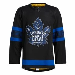 TORONTO MAPLE LEAFS X DREW HOUSE ADIDAS ADIZERO PRIMEGREEN AUTHENTIC BLACK REVERSIBLE THIRD JERSEY