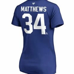 AUSTON MATTHEWS TORONTO MAPLE LEAFS FANATICS WOMEN'S NAME AND NUMBER T SHIRT