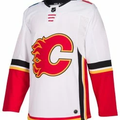 ADIDAS AUTHENTIC PRO CALGARY FLAMES WHITE AWAY JERSEY