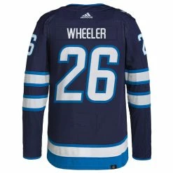 BLAKE WHEELER WINNIPEG JETS ADIDAS ADIZERO PRIMEGREEN AUTHENTIC NAVY HOME JERSEY