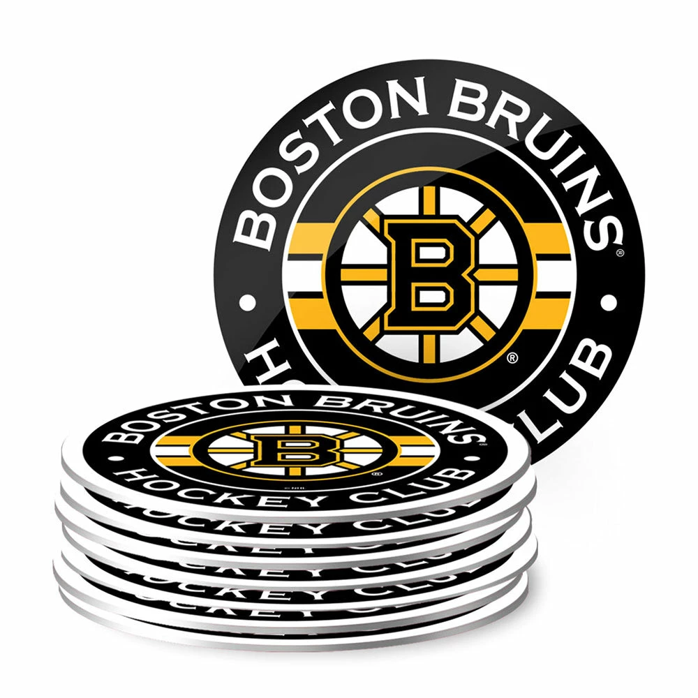 Mustang BOSTON BRUINS TEAM STRIPE COASTER - 8 PACK 1 Mustang BOSTON BRUINS TEAM STRIPE COASTER - 8 PACK