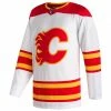 CALGARY FLAMES ADIDAS ADIZERO PRIMEGREEN AUTHENTIC WHITE AWAY JERSEY
