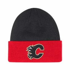 CALGARY FLAMES ADIDAS MEN'S CUFFED BEANIE TOQUE