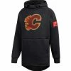 CALGARY FLAMES ADIDAS MEN'S GAME MODE PO HOODIE - BLACK