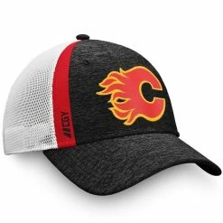 CALGARY FLAMES FANATICS MEN'S AUTHENTIC PRO LOCKER ROOM STRUCTURED ADJUSTABLE MESH HAT -Atlantic Division Shop CALGARY FLAMES FANATICS MEN S AP LOCKER ROOM STRUCTURED ADJUSTABLE MESH HAT RIGHT
