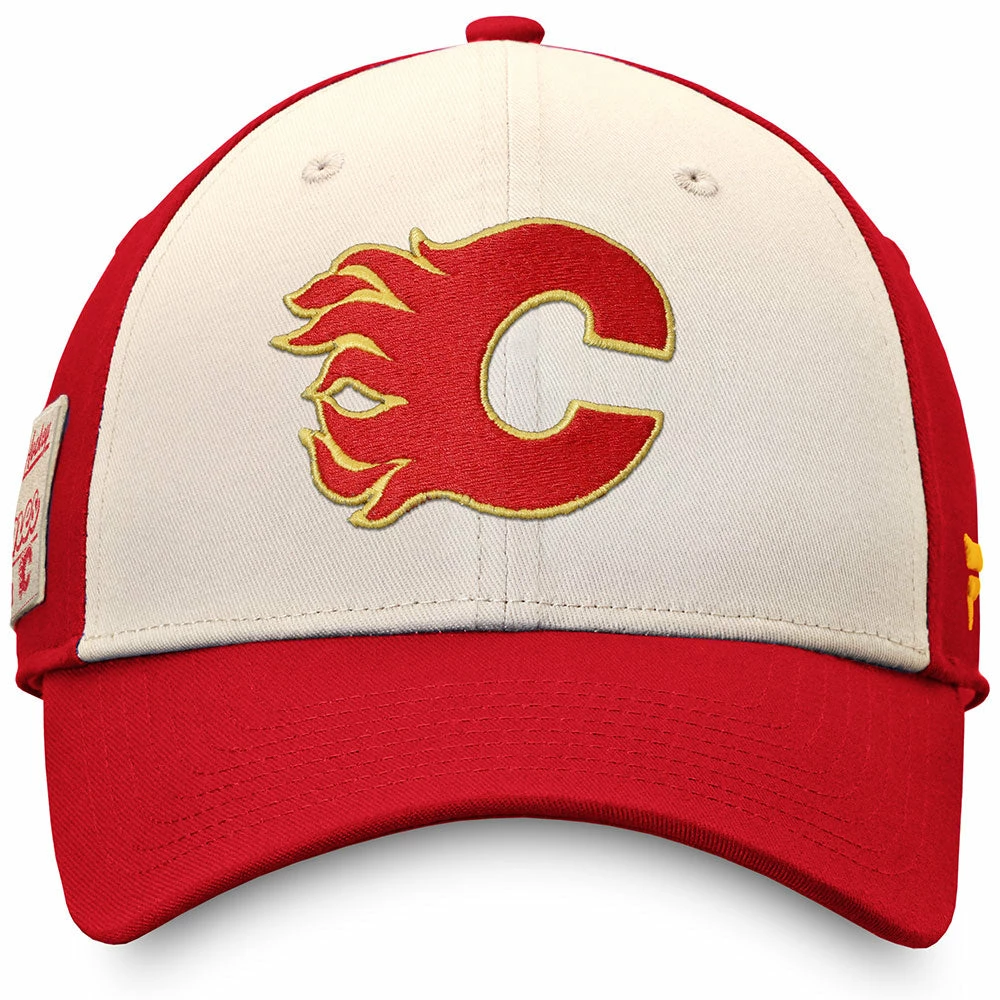 CALGARY FLAMES FANATICS MEN'S TRUE CLASSICS STRUCTURED ADJUSTABLE SNAPBACK HAT 2 CALGARY FLAMES FANATICS MEN'S TRUE CLASSICS STRUCTURED ADJUSTABLE SNAPBACK HAT - Image 2