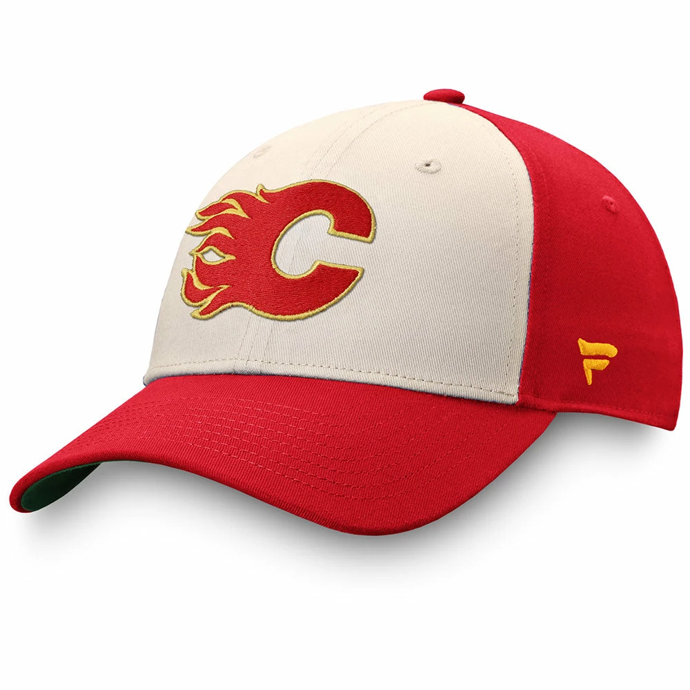 CALGARY FLAMES FANATICS MEN'S TRUE CLASSICS STRUCTURED ADJUSTABLE SNAPBACK HAT 1 CALGARY FLAMES FANATICS MEN'S TRUE CLASSICS STRUCTURED ADJUSTABLE SNAPBACK HAT