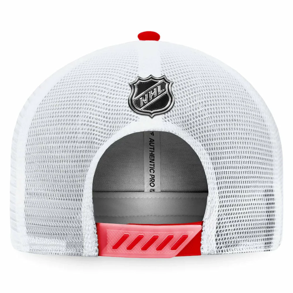 CAROLINA HURRICANES FANATICS AUTHENTIC PRO 2022 NHL DRAFT STRUCTURED TRUCKER HAT 4 CAROLINA HURRICANES FANATICS AUTHENTIC PRO 2022 NHL DRAFT STRUCTURED TRUCKER HAT - Image 4