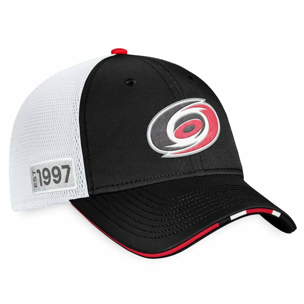 CAROLINA HURRICANES FANATICS AUTHENTIC PRO 2022 NHL DRAFT STRUCTURED TRUCKER HAT 3 CAROLINA HURRICANES FANATICS AUTHENTIC PRO 2022 NHL DRAFT STRUCTURED TRUCKER HAT - Image 3