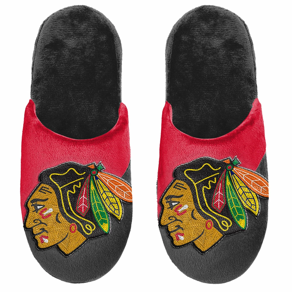 KDI CHICAGO BLACKHAWKS BIG LOGO SLIPPERS 1 KDI CHICAGO BLACKHAWKS BIG LOGO SLIPPERS