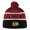 CHICAGO BLACKHAWKS FANATICS MEN'S RINKSIDE GOALIE CUFFED KNIT TOQUE