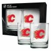 Mustang CALGARY FLAMES 2 PACK ROCK GLASS - ETCHED