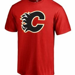 CALGARY FLAMES FANATICS MEN'S PRIMARY LOGO T SHIRT