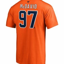 CONNOR MCDAVID EDMONTON OILERS FANATICS MEN'S NAME AND NUMBER T SHIRT
