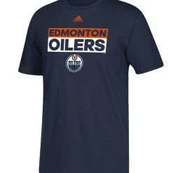 EDMONTON OILERS ADIDAS MEN'S ADI BOX T SHIRT