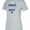 TORONTO MAPLE LEAFS ADIDAS WOMEN'S LINED MIDDLE TEAM T SHIRT