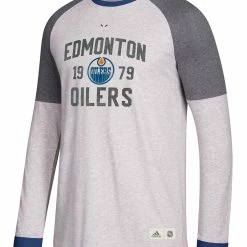 EDMONTON OILERS ADIDAS MEN'S LONGSLEEVE CREW SHIRT