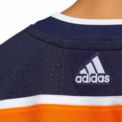 EDMONTON OILERS ADIDAS ADIZERO PRIMEGREEN AUTHENTIC ORANGE HOME JERSEY -Atlantic Division Shop EDMONTON OILERS ADIDAS ADIZERO PRIMEGREEN AUTHENTIC ORANGE HOME JERSEY MODEL COLLAR