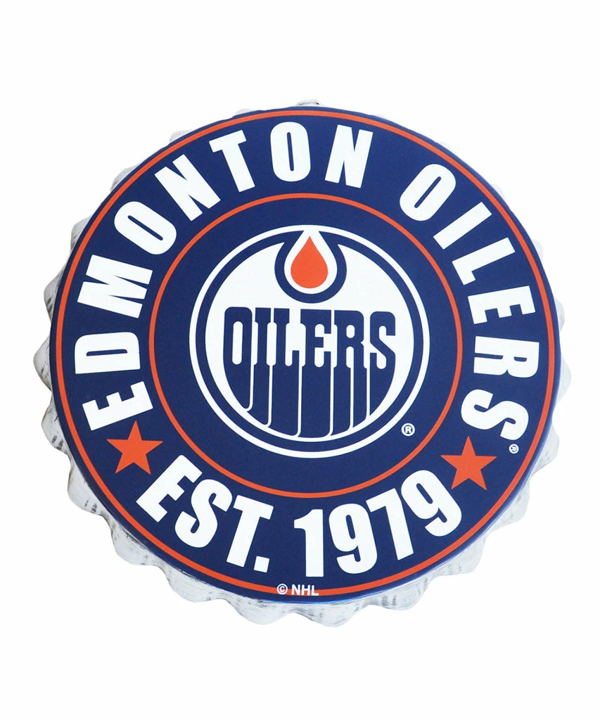 KDI EDMONTON OILERS BOTTLE CAP WALL LOGO 1 KDI EDMONTON OILERS BOTTLE CAP WALL LOGO