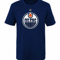 Outer Stuff EDMONTON OILERS KID'S PRIMARY LOGO T SHIRT - NAVY