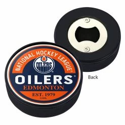 Mustang EDMONTON OILERS PUCK BOTTLE OPENER