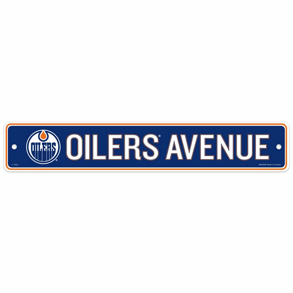 Mustang EDMONTON OILERS STREET SIGN 4X23 1 Mustang EDMONTON OILERS STREET SIGN 4X23