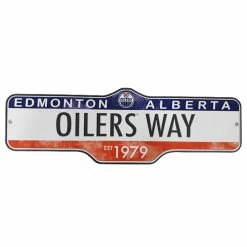 THE SPORTS VAULT EDMONTON OILERS STANDARD STREET SIGN