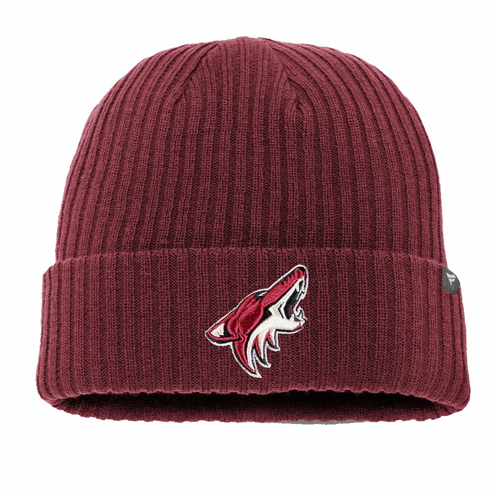 FANATICS ARIZONA COYOTES CORE KNIT TOQUE 1 FANATICS ARIZONA COYOTES CORE KNIT TOQUE