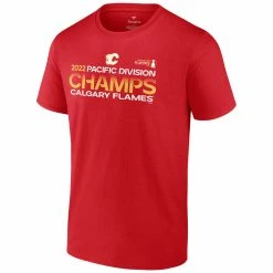 FANATICS CALGARY FLAMES 2022 PACIFIC DIVISION CHAMPIONS T SHIRT