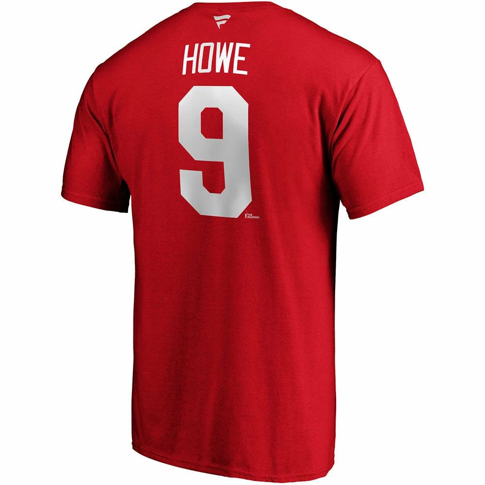 GORDIE HOWE DETROIT RED WINGS FANATICS ADULT HERITAGE T SHIRT 1 GORDIE HOWE DETROIT RED WINGS FANATICS ADULT HERITAGE T SHIRT