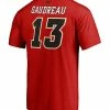 JOHNNY GAUDREAU CALGARY FLAMES FANATICS MEN'S NAME AND NUMBER T SHIRT