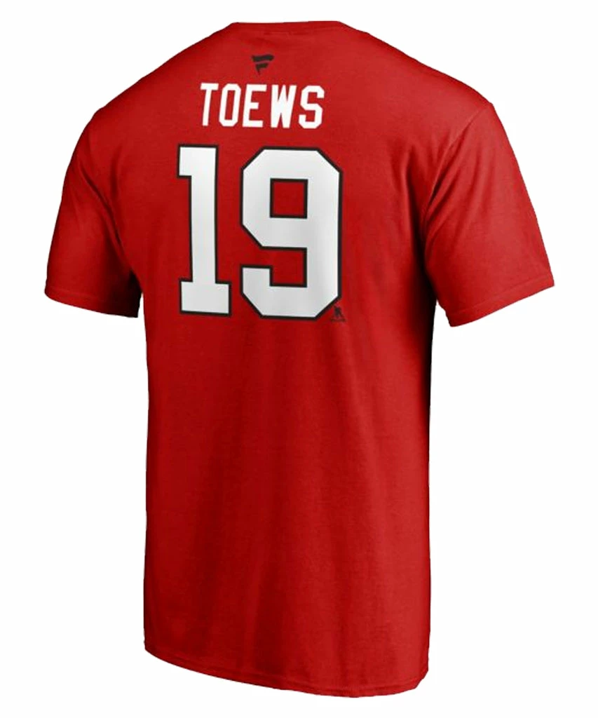 JONATHAN TOEWS CHICAGO BLACKHAWKS FANATICS MEN'S NAME AND NUMBER T SHIRT 1 JONATHAN TOEWS CHICAGO BLACKHAWKS FANATICS MEN'S NAME AND NUMBER T SHIRT