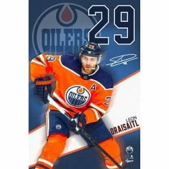 Frameworth LEON DRAISAITL EDMONTON OILERS POSTER PLAQUE - 22X34