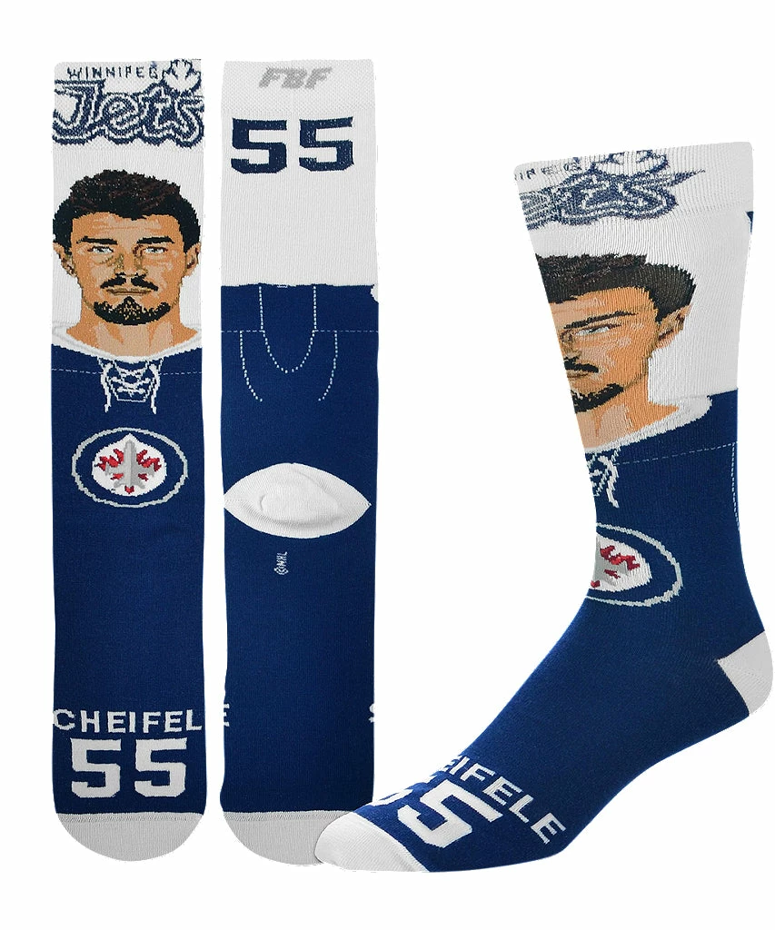 NSSI MARK SCHEIFELE WINNIPEG JETS MEN'S NHL MUGS SOCKS 1 NSSI MARK SCHEIFELE WINNIPEG JETS MEN'S NHL MUGS SOCKS