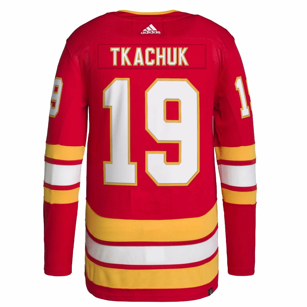 MATTHEW TKACHUK CALGARY FLAMES ADIDAS ADIZERO PRIMEGREEN AUTHENTIC RED HOME JERSEY 1 MATTHEW TKACHUK CALGARY FLAMES ADIDAS ADIZERO PRIMEGREEN AUTHENTIC RED HOME JERSEY
