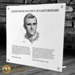 Mustang MAURICE RICHARD HOCKEY HALL OF FAME INDUCTION REPLICA PLAQUE
