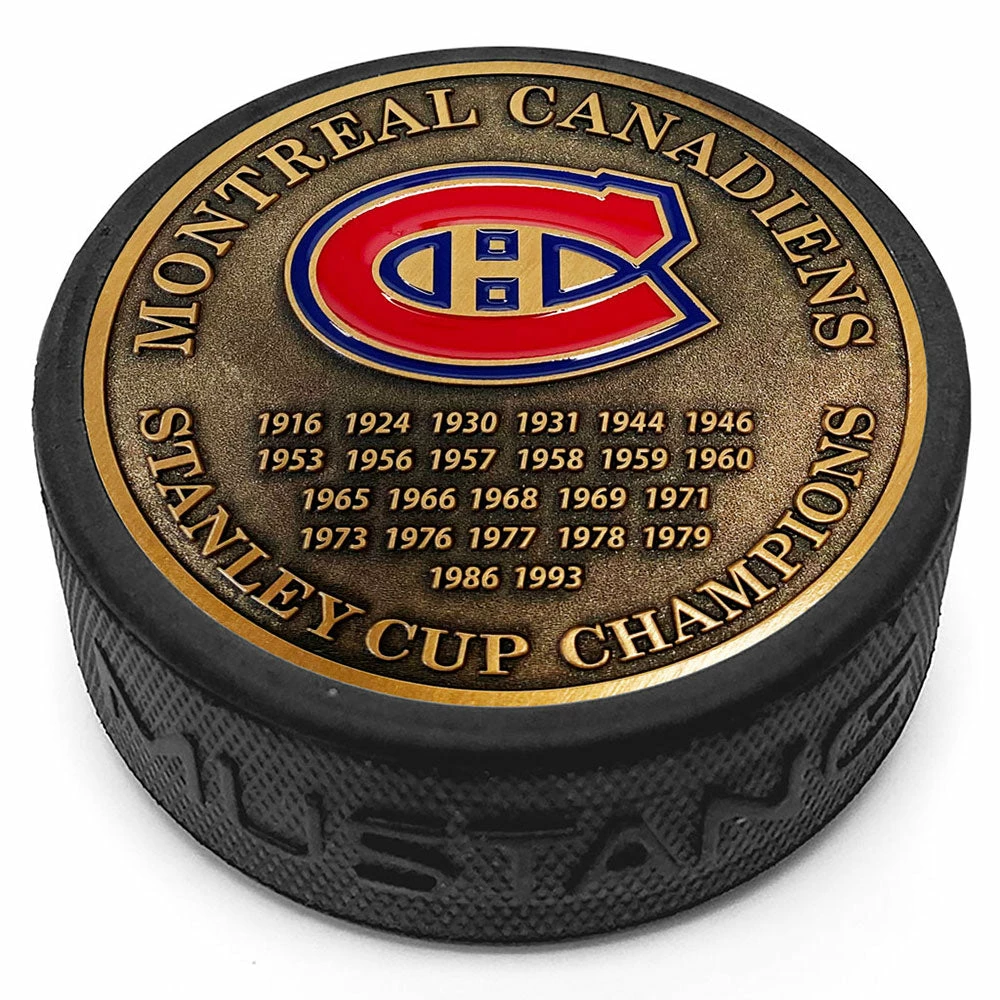 Mustang MONTREAL CANADIENS 24-TIME STANLEY CUP CHAMPIONS MEDALLION COLLECTION PUCK 1 Mustang MONTREAL CANADIENS 24-TIME STANLEY CUP CHAMPIONS MEDALLION COLLECTION PUCK