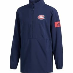 MONTREAL CANADIENS ADIDAS MEN'S GAME MODE 1/4 ZIP TOP