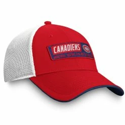 MONTREAL CANADIENS FANATICS MEN'S ICONIC DEFENDER ADJUSTABLE MESHBACK HAT -Atlantic Division Shop MONTREAL CANADIENS FANATICS MEN S ICONIC DEFENDER ADJUSTABLE MESHBACK HAT RIGHT