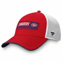 MONTREAL CANADIENS FANATICS MEN'S ICONIC DEFENDER ADJUSTABLE MESHBACK HAT