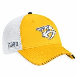NASHVILLE PREDATORS FANATICS AUTHENTIC PRO 2022 NHL DRAFT STRUCTURED TRUCKER HAT -Atlantic Division Shop NASHVILLE PREDATORS FANATICS AUTHENTIC PRO 2022 NHL DRAFT STRUCTURED TRUCKER HAT TWO