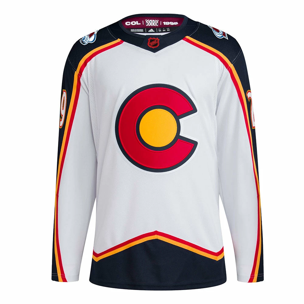 NATHAN MACKINNON COLORADO AVALANCHE ADIDAS ADIZERO PRIMEGREEN AUTHENTIC REVERSE RETRO 2.0 JERSEY 2 NATHAN MACKINNON COLORADO AVALANCHE ADIDAS ADIZERO PRIMEGREEN AUTHENTIC REVERSE RETRO 2.0 JERSEY - Image 2