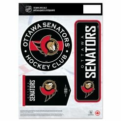 Mustang OTTAWA SENATORS 8" X 11" DECAL SET