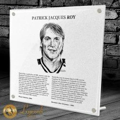 Mustang PATRICK ROY HOCKEY HALL OF FAME INDUCTION REPLICA PLAQUE