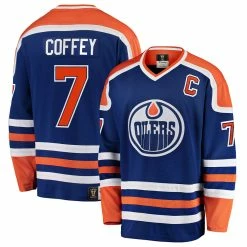PAUL COFFEY EDMONTON OILERS FANATICS MEN'S HERITAGE BREAKAWAY JERSEY -Atlantic Division Shop PAUL COFFEY EDMONTON OILERS FANATICS MEN S HERITAGE BREAKAWAY JERSEY GROUP