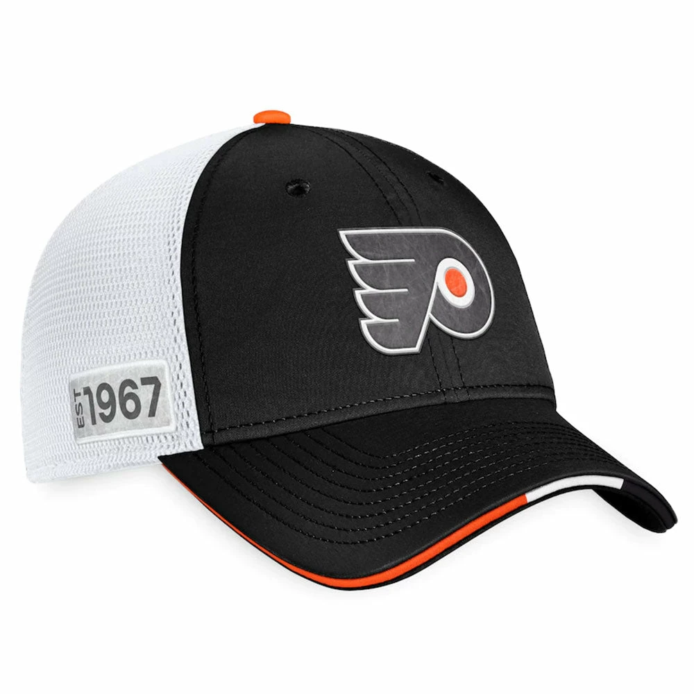 PHILADELPHIA FLYERS FANATICS AUTHENTIC PRO 2022 NHL DRAFT STRUCTURED TRUCKER HAT 3 PHILADELPHIA FLYERS FANATICS AUTHENTIC PRO 2022 NHL DRAFT STRUCTURED TRUCKER HAT - Image 3