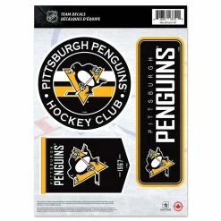 Mustang PITTSBURGH PENGUINS 8" X 11" DECAL SET
