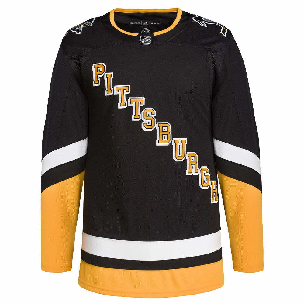 PITTSBURGH PENGUINS ADIDAS ADIZERO PRIMEGREEN AUTHENTIC BLACK THIRD JERSEY 1 PITTSBURGH PENGUINS ADIDAS ADIZERO PRIMEGREEN AUTHENTIC BLACK THIRD JERSEY